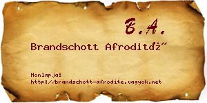 Brandschott Afrodité névjegykártya